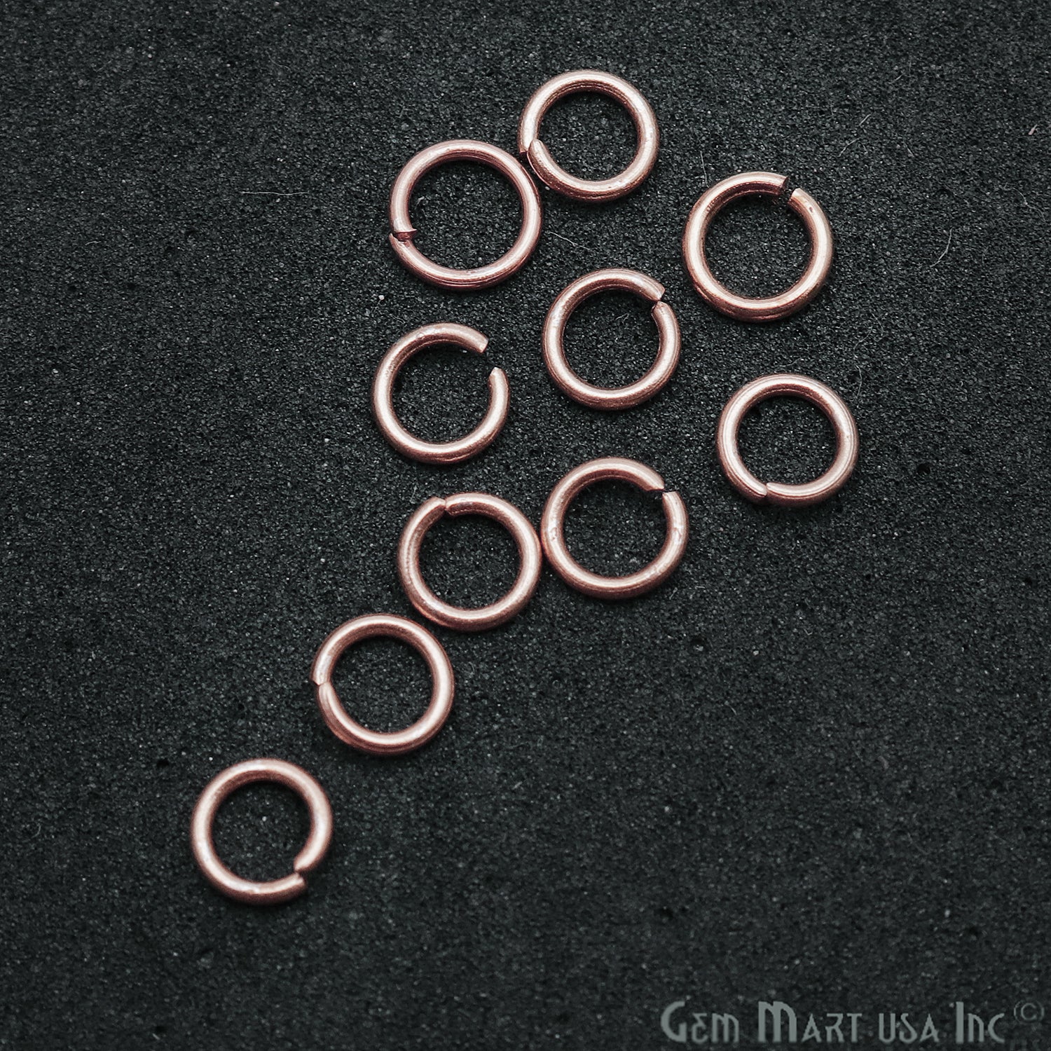 10pc Lot Open Jump Rings 4mm Rose Gold Plated Finding Jewelry Charm