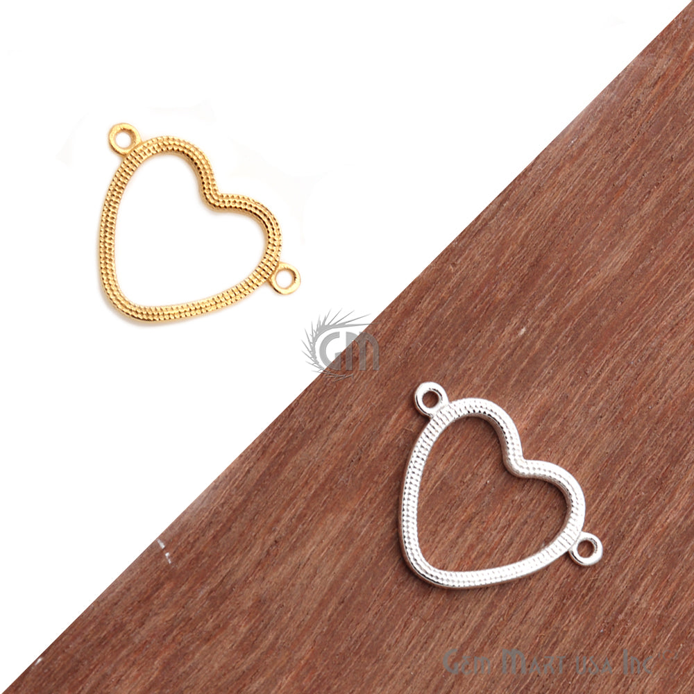 Heart Shape Finding Jewelry Charm (Pick Your Plating) - GemMartUSA