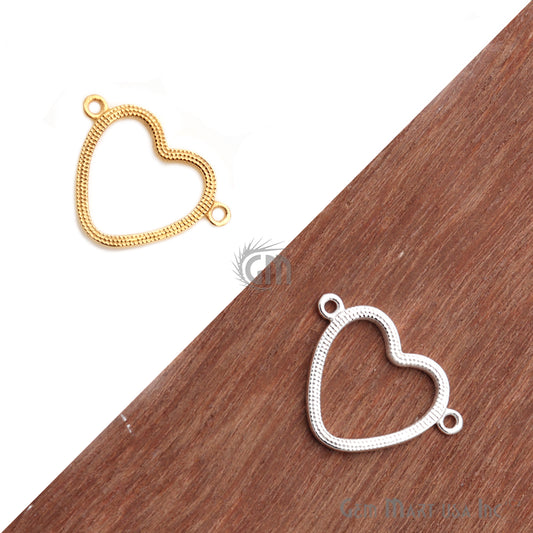 Heart Shape Finding Jewelry Charm (Pick Your Plating) - GemMartUSA