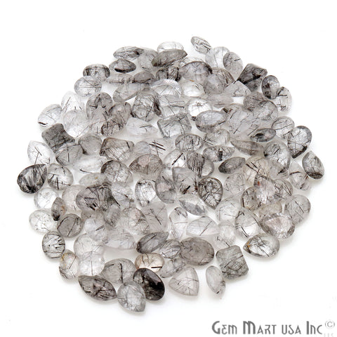 50ct Lot Rutilated Mix Shaped 7-10mm Stone, Faceted Gemstone Mixed lot, Loose Stones - GemMartUSA
