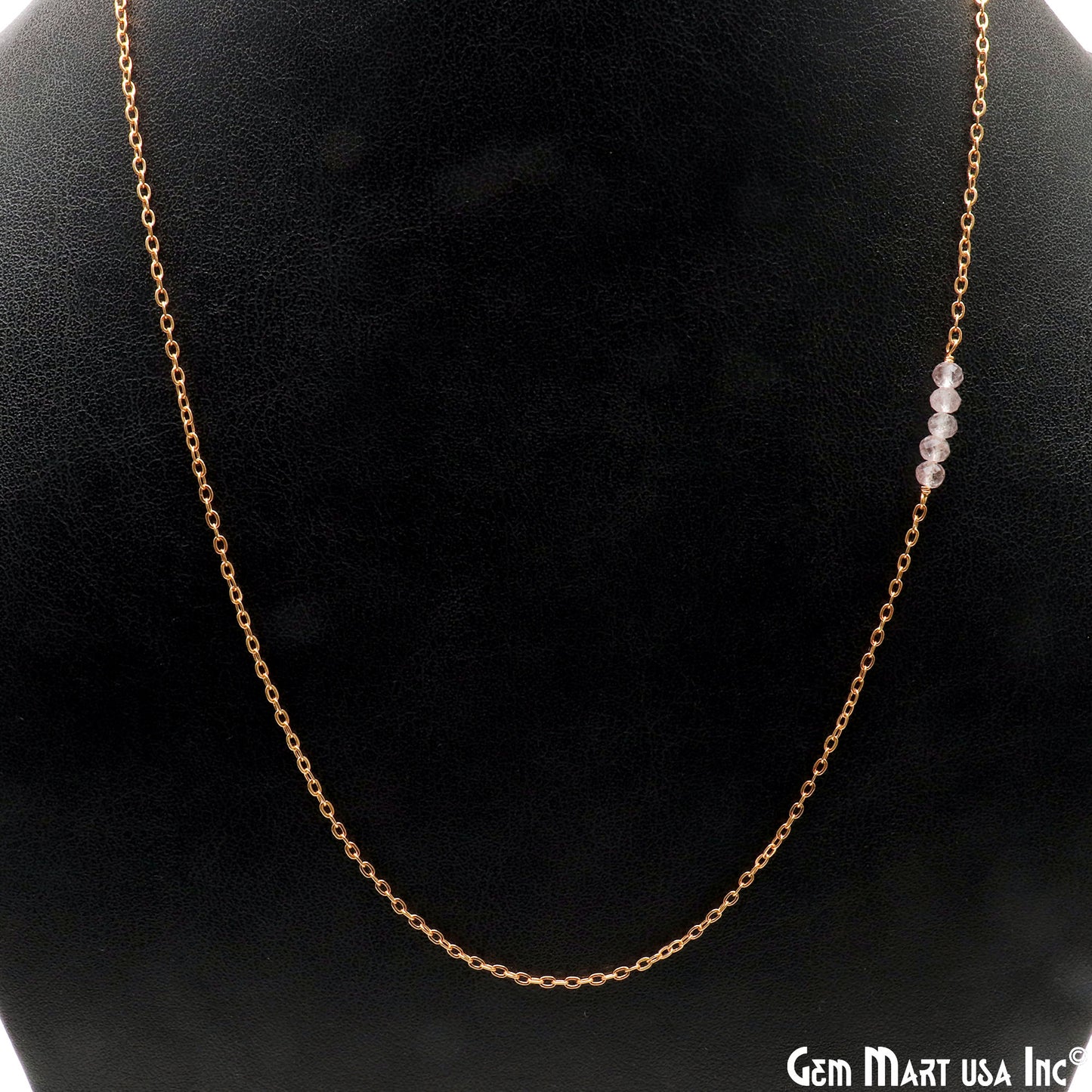 Round Beaded 19x3mm Gold Plated 21Inch Necklace Chain