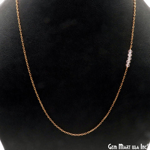 Round Beaded 19x3mm Gold Plated 21Inch Necklace Chain