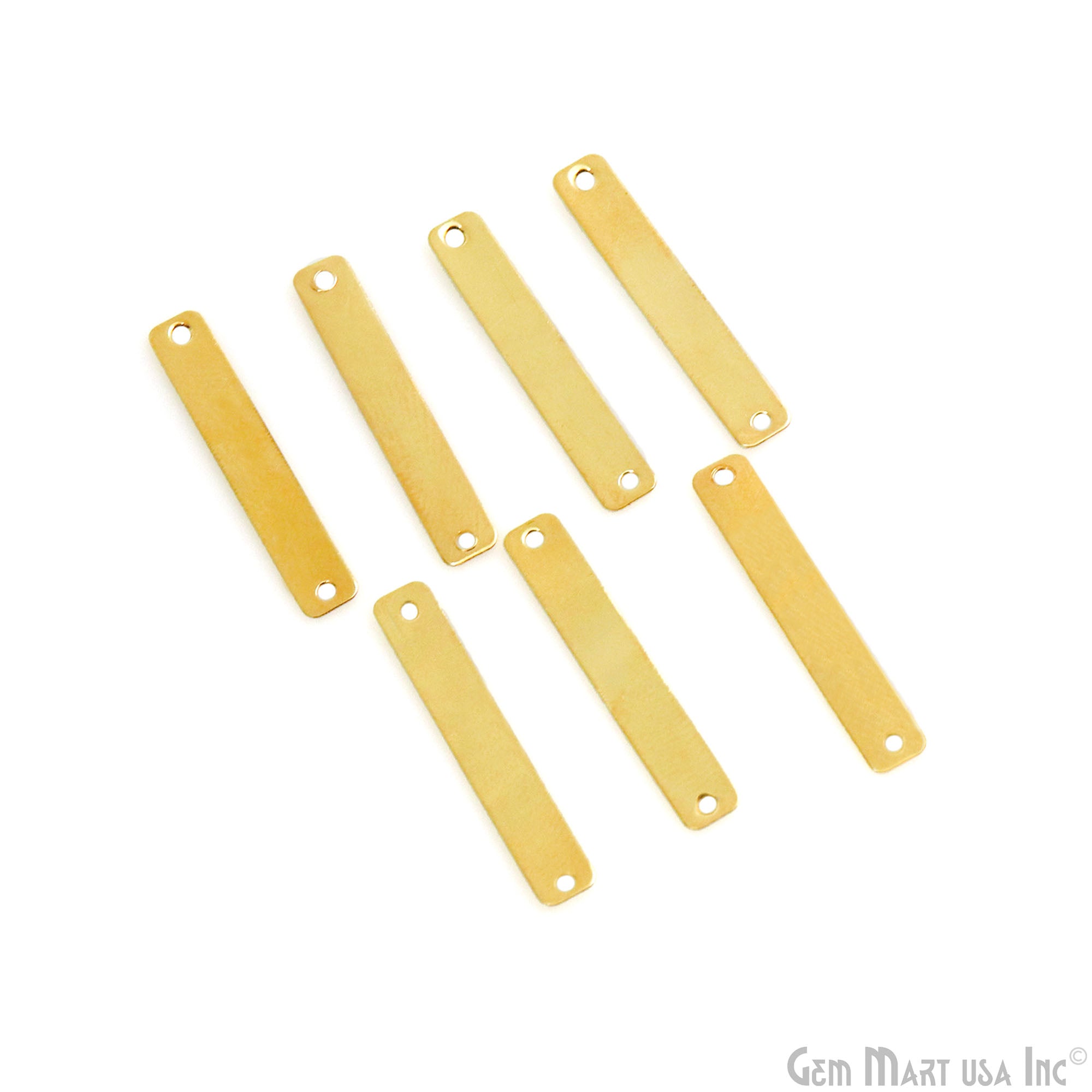 Rectangle Spacers Bar, 2 Hole Bar, 25x4mm Gold Plated Rectangle Double ...