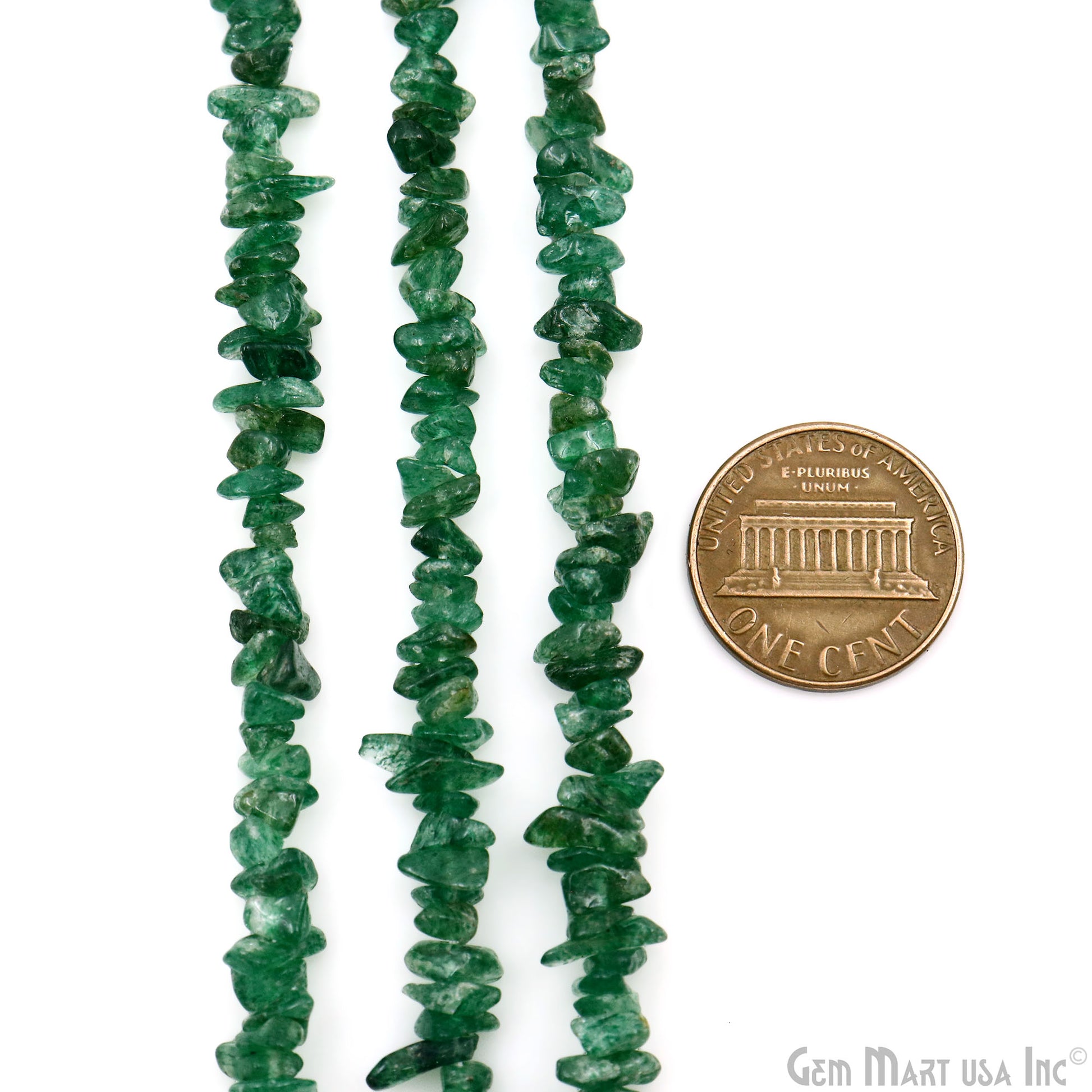 Green Aventurine Gemstones Chips Beads Single Strand 34 inches (754668306479)