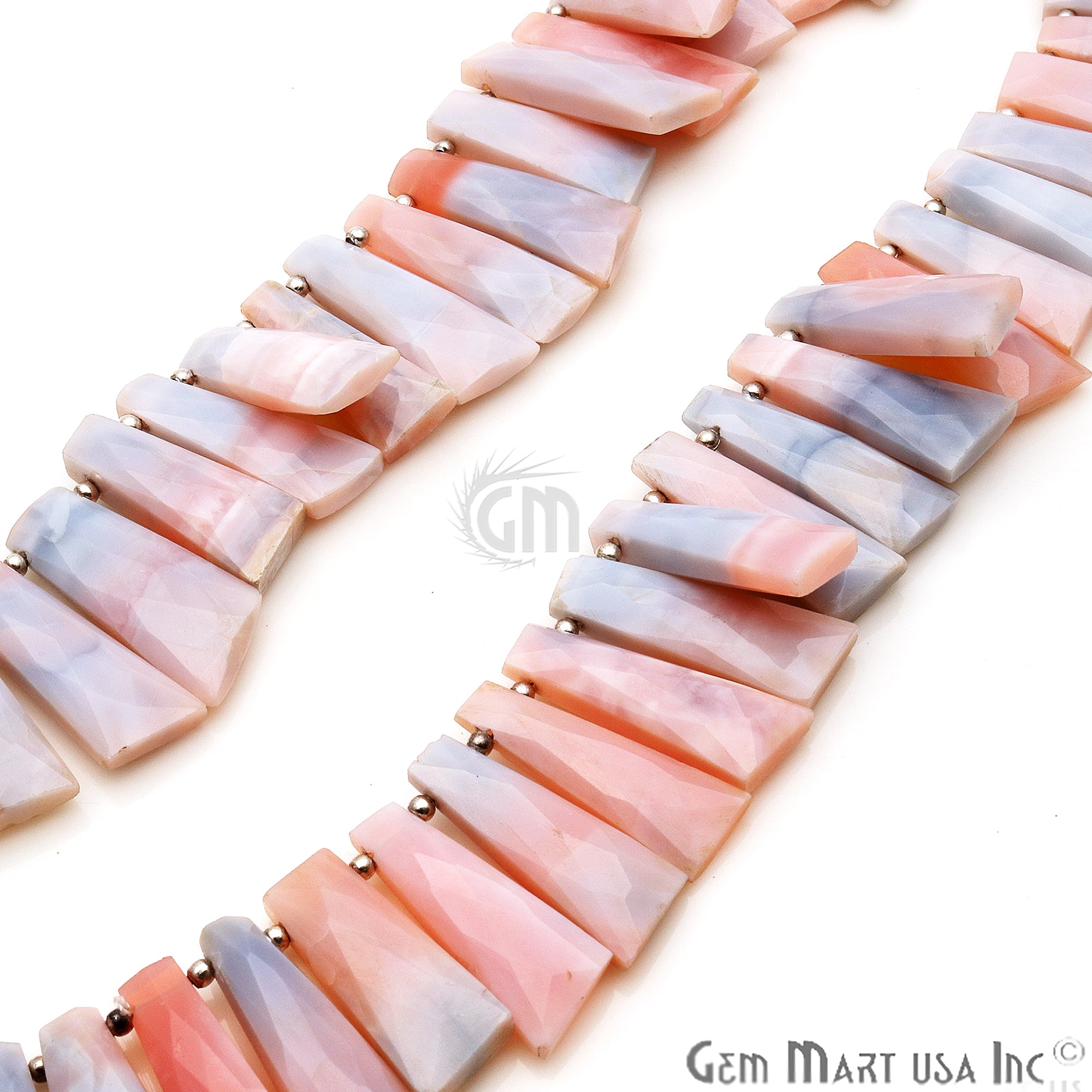 Pink Opal Freeform 27x11mm Crafting Beads Gemstone Briolette Strands 8 Inch - GemMartUSA