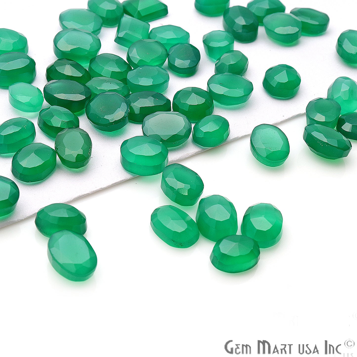 50 Carat Green Onyx Mix Shape Wholesale Loose Gemstones - GemMartUSA