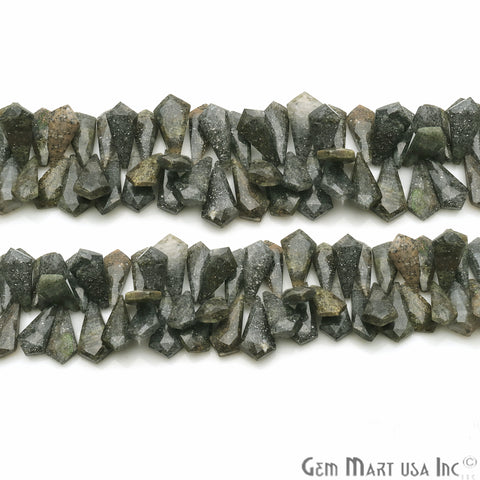 Black Sunstone Free Form 30x14mm Crafting Beads Gemstone Briolette Strands 8 INCH - GemMartUSA