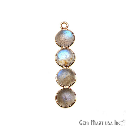 DIY, Labradorite Gold Plated 31X7mm Line Chandelier Finding Component - GemMartUSA