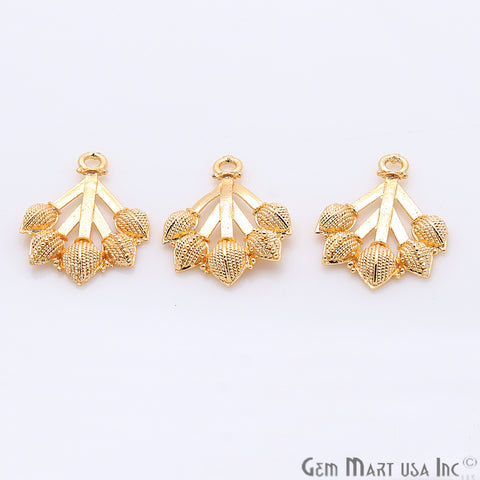 Tulip Shape Charm Gold Plated Finding Jewelry Charm - GemMartUSA