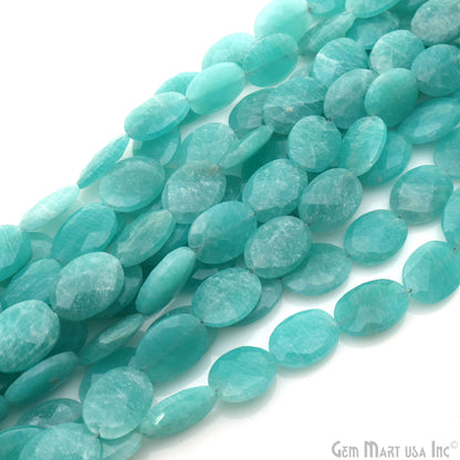 Amazonite Oval Beads, 9 Inch Gemstone Strands, Drilled Strung Briolette Beads, Oval Shape, 17x13mm