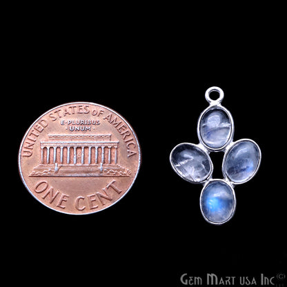 DIY Rainbow Moonstone 23x15mm Chandelier Finding Component (Pick Your Plating) - GemMartUSA