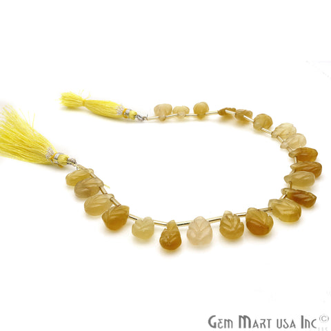 Olive Opal Leaf 16x10mm Crafting Beads Gemstone Briolette Strands 8 Inch - GemMartUSA