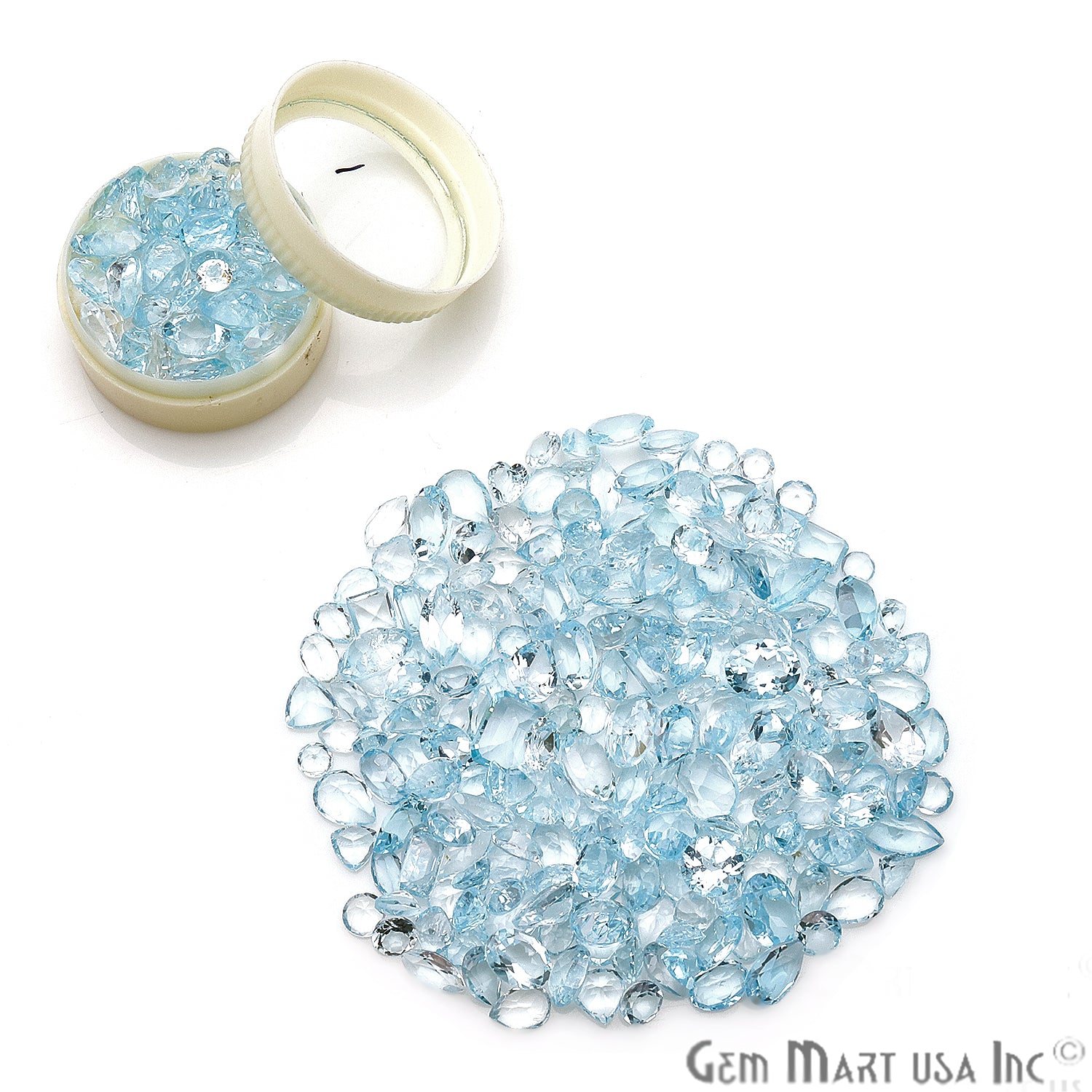 Blue Topaz Mix Shape Wholesale Loose Gemstones (Pick Your Carat) - GemMartUSA