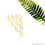 Leaf Shape Laser Charm Gold Plated 21.2x7.5mm Finding Charm Connector