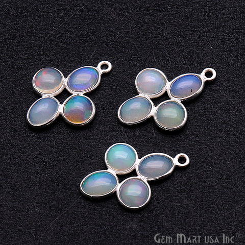 DIY Opal October Birthstone 22x15mm Chandelier Finding Component (Pick Plating) (13094) - GemMartUSA