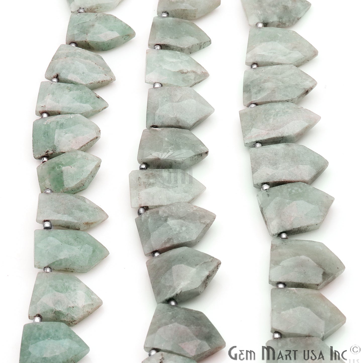 Aquamarine Pentagon 17x12mm Crafting Beads Gemstone Briolette Strands 8 Inch - GemMartUSA