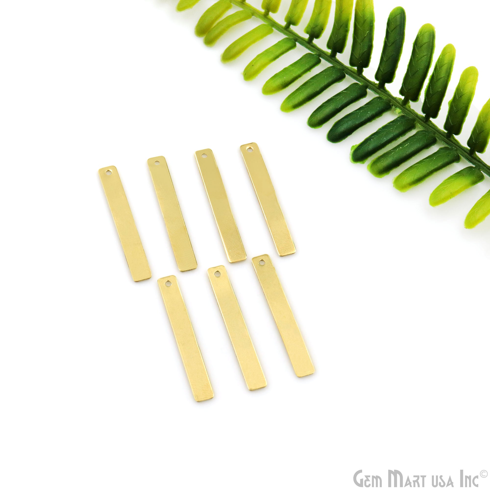 Rectangle Spacers Bar, Single Hole Bar, 35x5mm Gold Plated Rectangle S ...