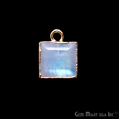 Gold Electroplated Bail 13x10mm Rectangle Shape Gemstone Connector - GemMartUSA