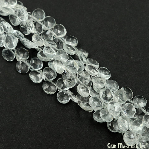 Crystal Faceted Heart Shape 6mm Beads Gemstone 8 Inch Strands