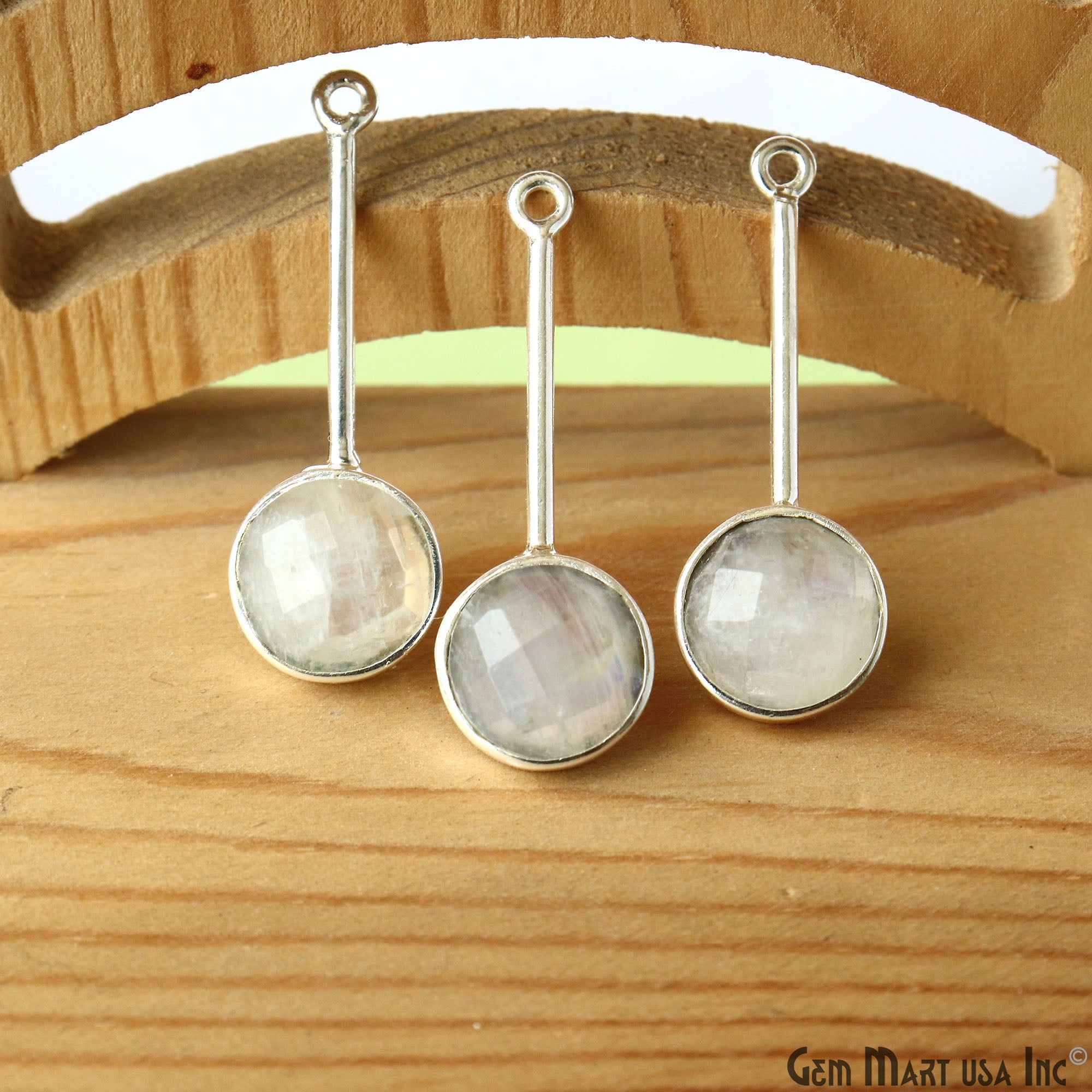 DIY Gemstone Long Dangle Drop Silver Plated Chandelier Earring Connector 1 Pair
