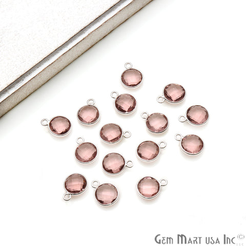 Round 8mm Single Bail Silver Plated Gemstone Connectors (Pick your Lot Size) - GemMartUSA