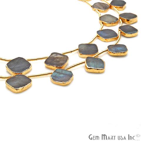 Labradorite Free Form 18x15mm Crafting Beads Gemstone Strands 9INCH - GemMartUSA