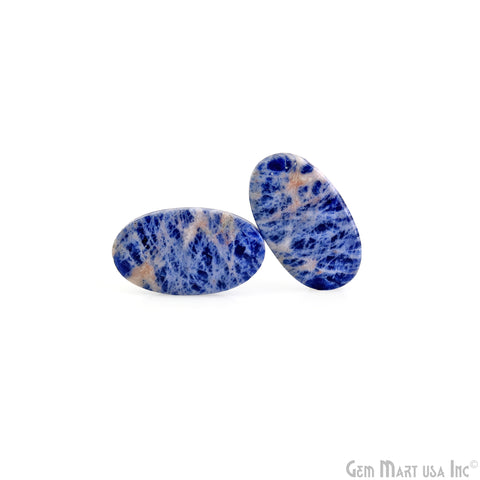 Sodalite Oval Shape 26x15mm Loose Gemstone For Earring Pair