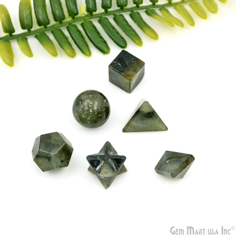 Platonic Sacred Geometry, 7 Chakra Healing Stone, 13-19mm Geometrical Gemstones, Reiki Energy Stones