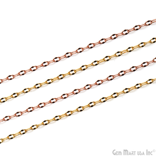 Dapped Necklace Chain, 4x2mm...