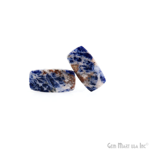 Sodalite Rectangle Shape 27X14mm Loose Gemstone For Earring Pair