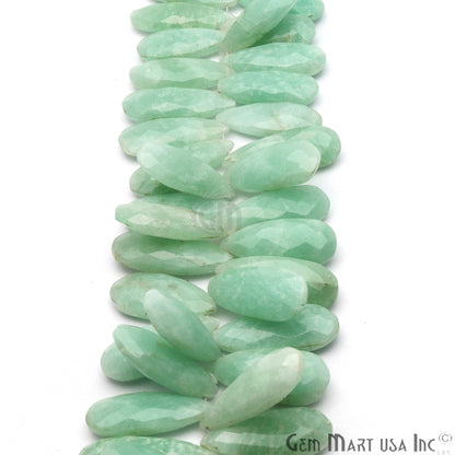 Amazonite Pears 28x12mm Crafting Beads Gemstone Briolette Strands 8 Inch - GemMartUSA