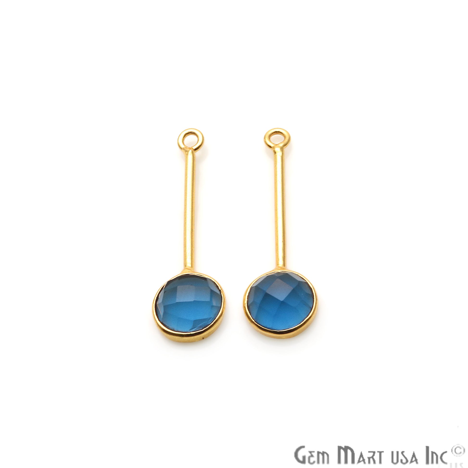 DIY Gemstone Long Dangle Drop Chandelier Earring Connector 1 Pair (Pick Stone) - GemMartUSA