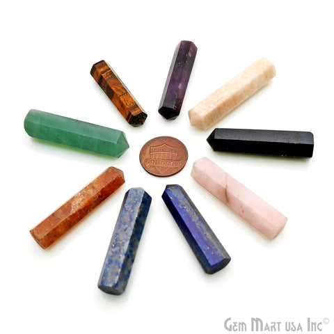 Gemstone Pencil Pointed 37x10mm Spiritual Stone Jewelry (Pick Stone) - GemMartUSA