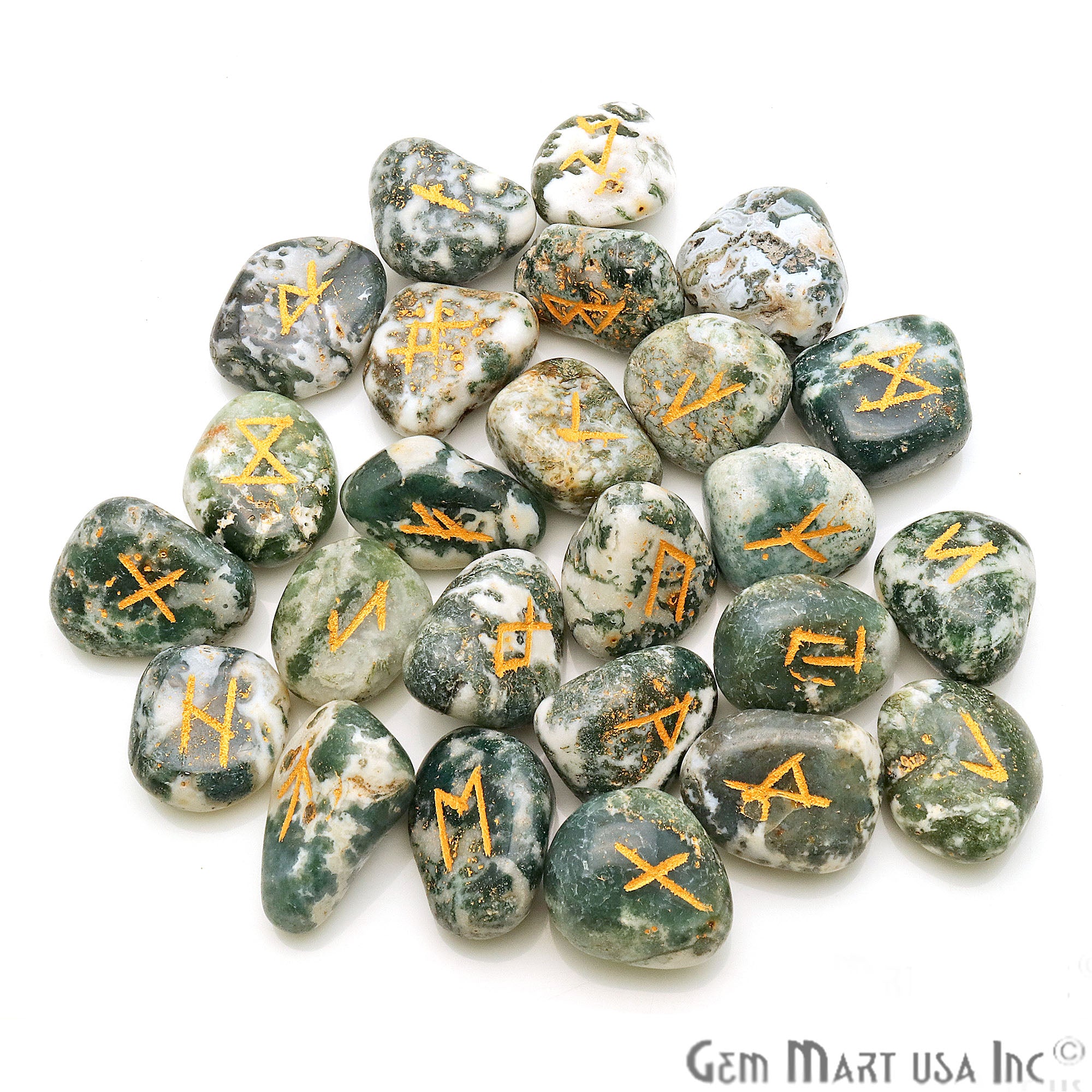 Rune Stones, Spiritual Stones, Futhark Reiki, Rune Stone Symbols, Gemstones - GemMartUSA