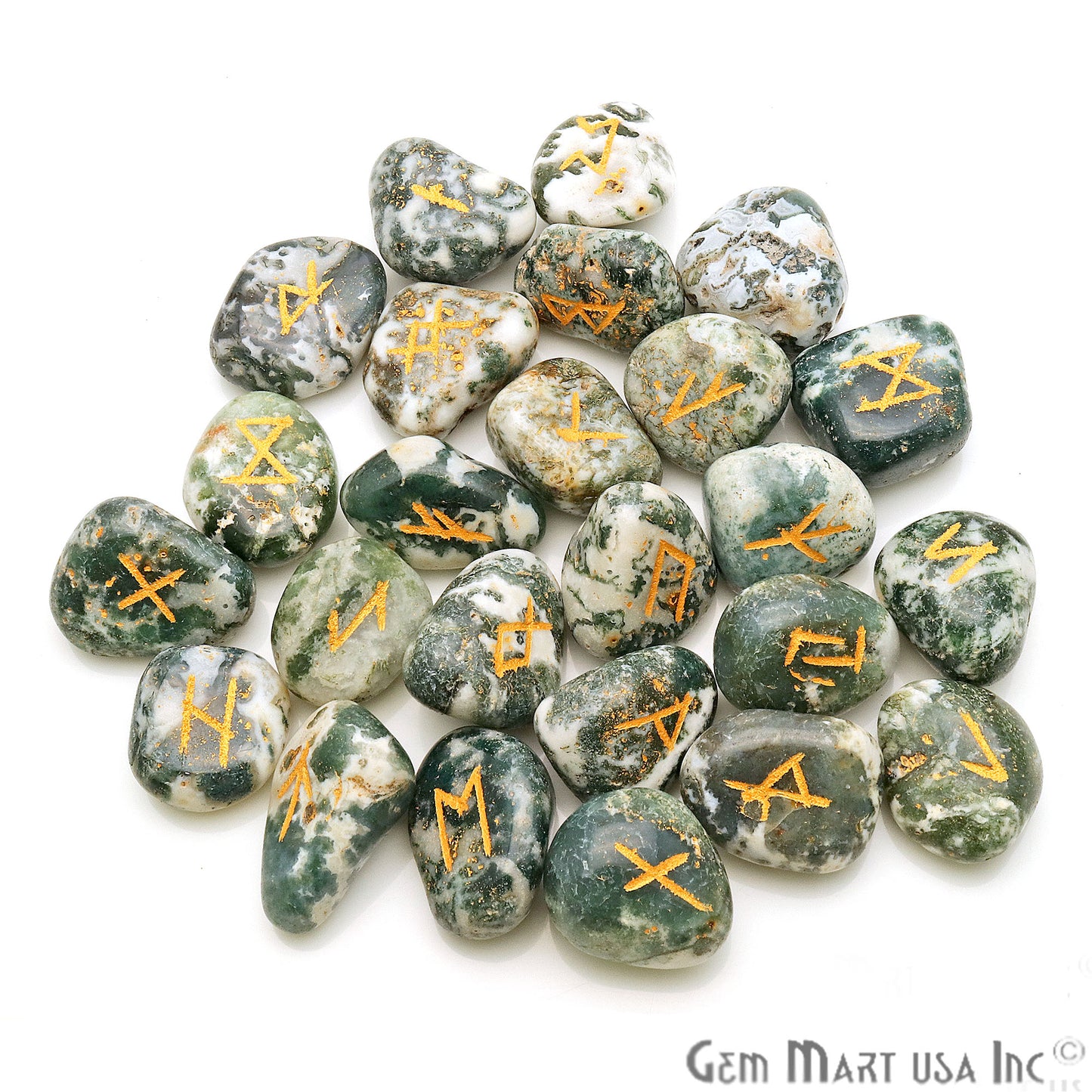 Rune Stones, Spiritual Stones, Futhark Reiki, Rune Stone Symbols, Gemstones - GemMartUSA