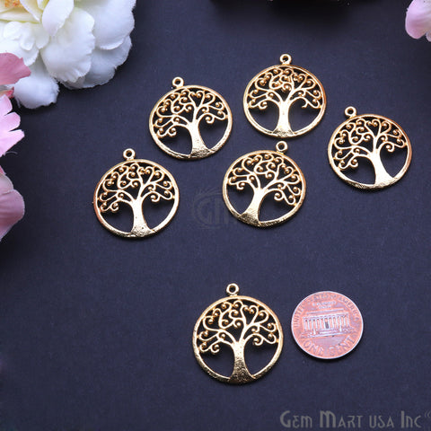 Tree of Life Finding 27x24mm Charm Connector (Pick Your Metal) - GemMartUSA