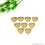 Heart Shaped 16mm Laser Finding Gold Plated Charm