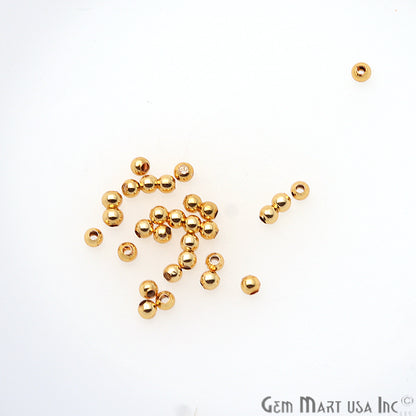 10pc Lot Bead Finding 2mm Round Ball Jewelry Making Charm (Pick Your Plating) - GemMartUSA