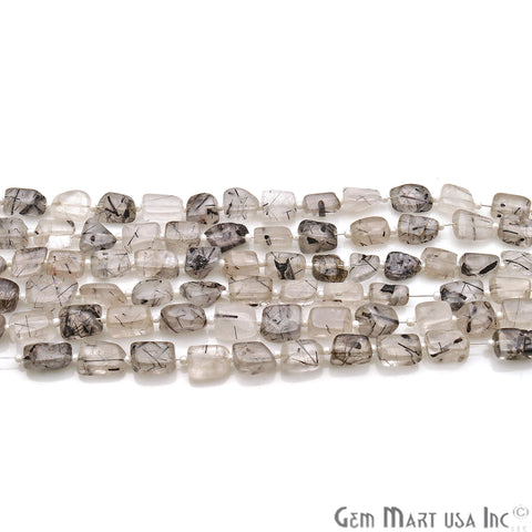 Rutilated Free Form 12x8mm Tumble Beads Gemstone Strands - GemMartUSA