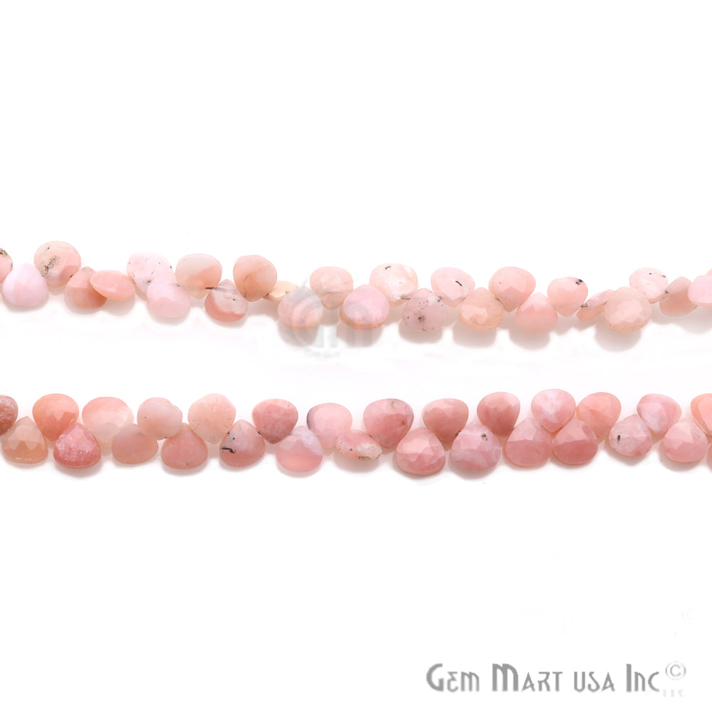 Pink Opal Heart Shape 5mm Waist Beads, Rondelle Beads - GemMartUSA