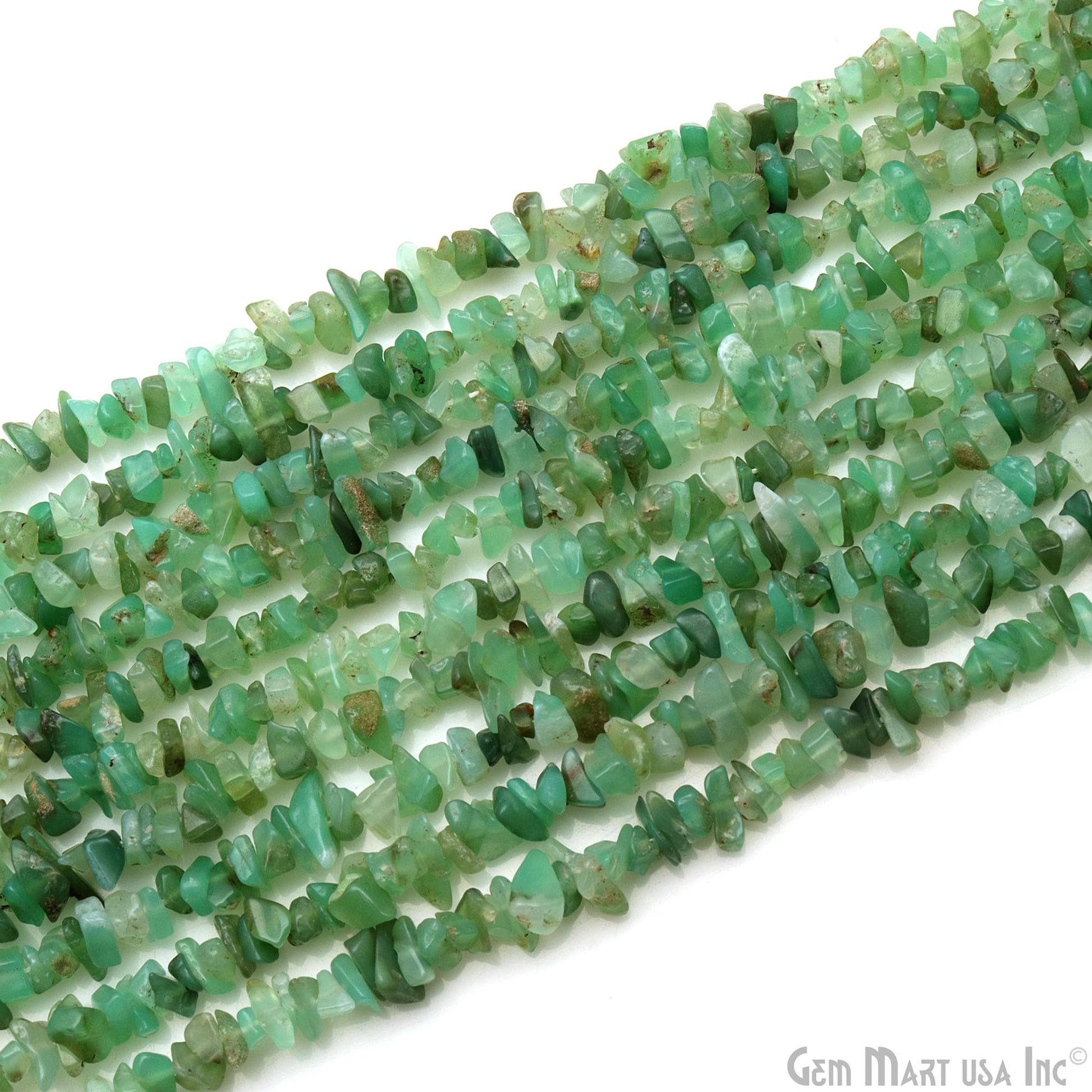 Single Strand 34 inches Chrysoprase Gemstones Chip Beads (754668961839)