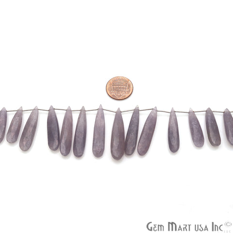 Lavender Quartz Pears 36x8mm Crafting Beads Gemstone Strands 8INCH - GemMartUSA