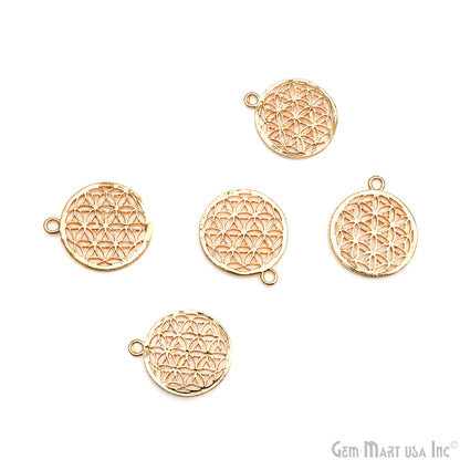 Gold Flower Findings, Filigree Flower Findings, Findings, Jewelry Findings,