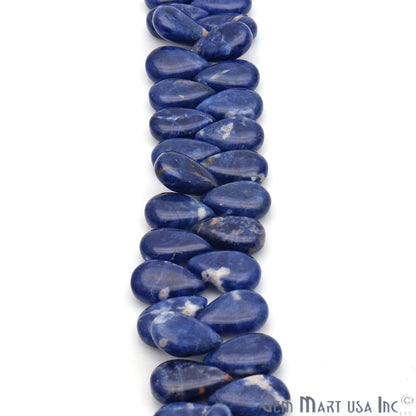 Sodalite Pears 10x16mm Crafting Beads Gemstone Briolette Strands 8 Inch - GemMartUSA