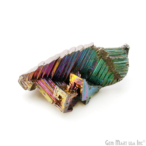 Bismuth Crystal Rainbow Bismuth XXL Crystal Cluster Display Specimen Mineral Decor Pyramid Teaching Tools Stone Educational Rock Peacock Ore