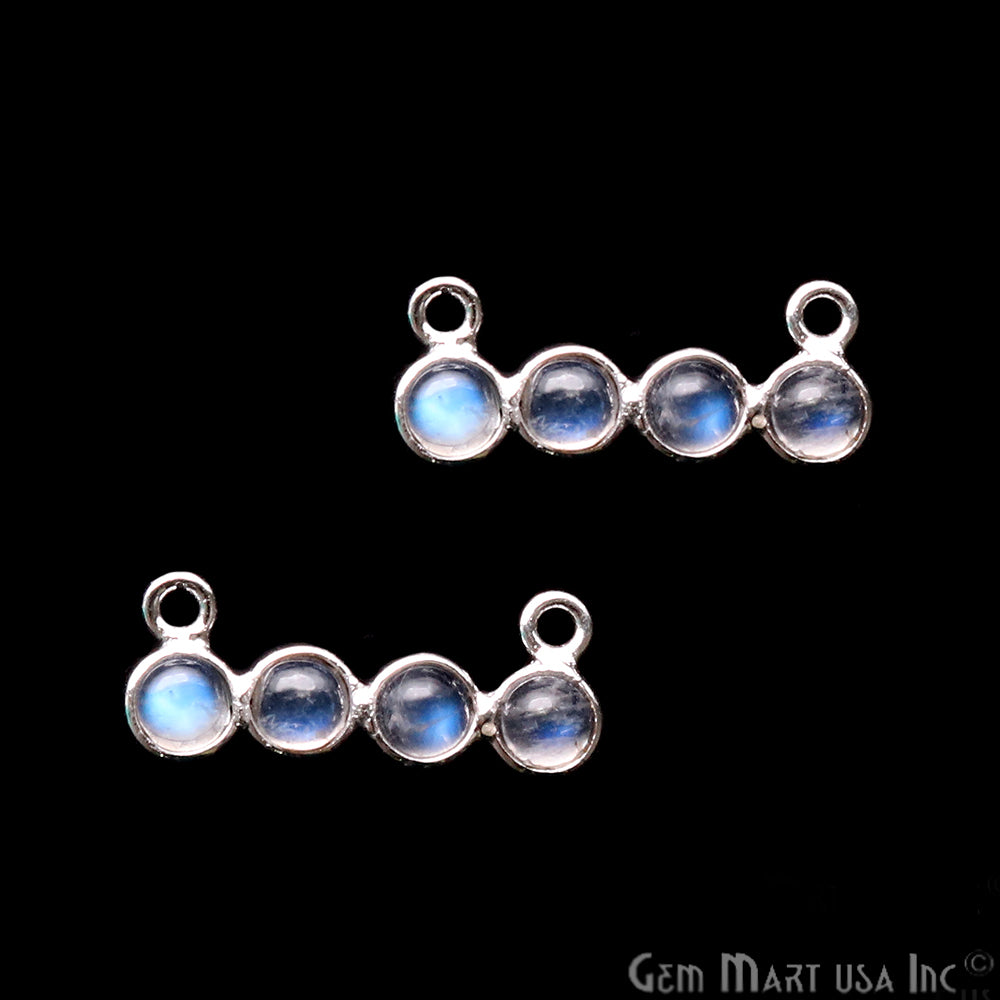 DIY Rainbow Moonstone 20x8mm Double Bail Chandelier Finding Component (Pick Your Metal) - GemMartUSA