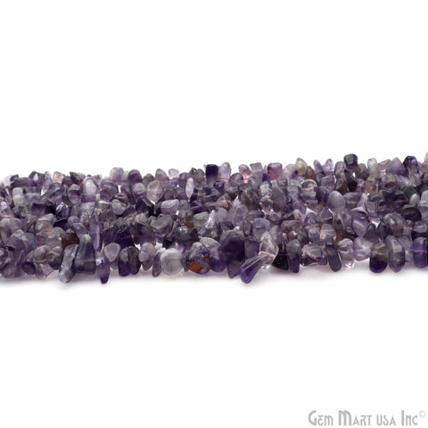Amethyst Chip Beads, 34 Inch, Natural Chip Strands, Drilled Strung Nugget Beads, 3-7mm, Polished, GemMartUSA (CHAA-70004)
