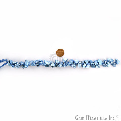 Light Blue Pyrite 1 Strand 10 inches Gemstones Chips Beads - GemMartUSA