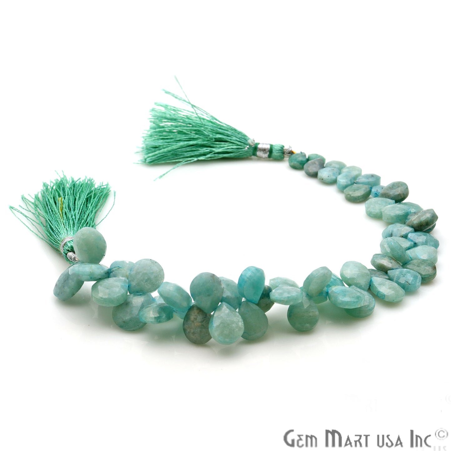 Australian Amazonite Heart 9mm Crafting Beads Gemstone Strands 8INCH - GemMartUSA