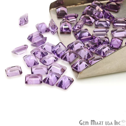 Amethyst Rectangle Shape 6x8mm Faceted Loose Gemstone - GemMartUSA